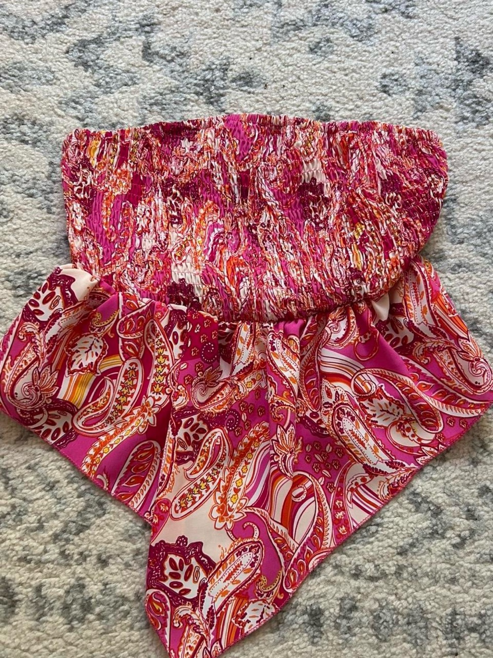 Girls Pink Paisley tube top